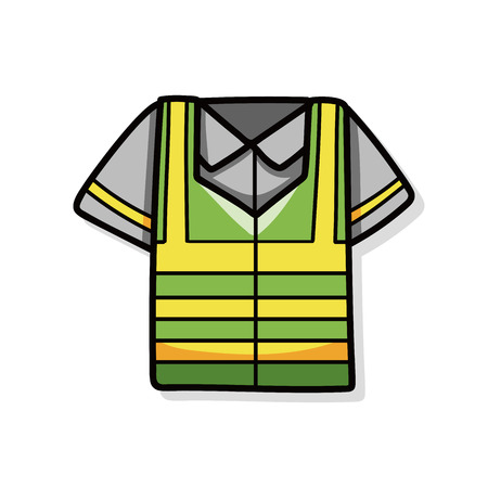 Reflective vests doodleのイラスト素材