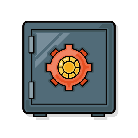 Safety Deposit Box doodleのイラスト素材