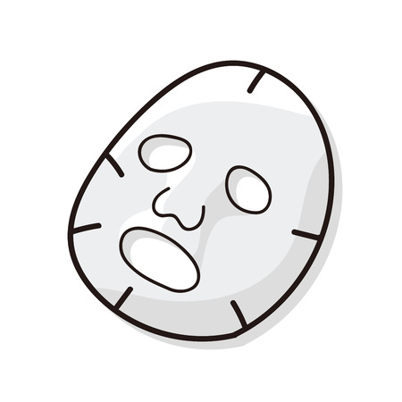 Facial mask doodleのイラスト素材