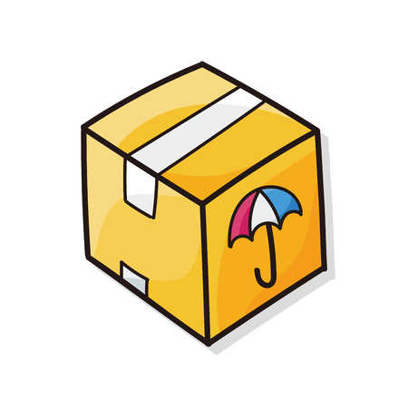 Goods box doodleのイラスト素材