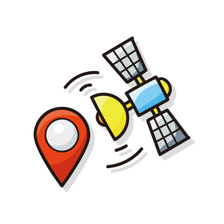 GPS doodleのイラスト素材