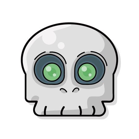 skull doodleのイラスト素材