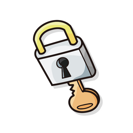 lock doodleのイラスト素材