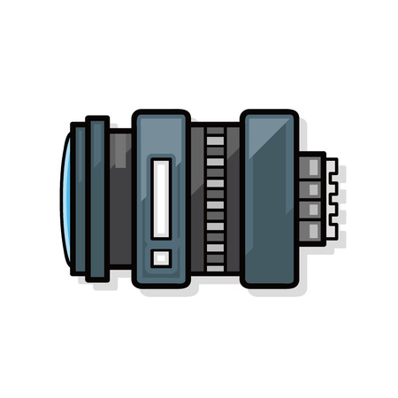 camera lens doodleのイラスト素材