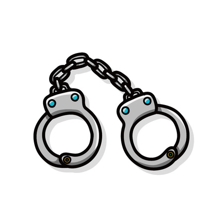 Handcuffs doodleのイラスト素材