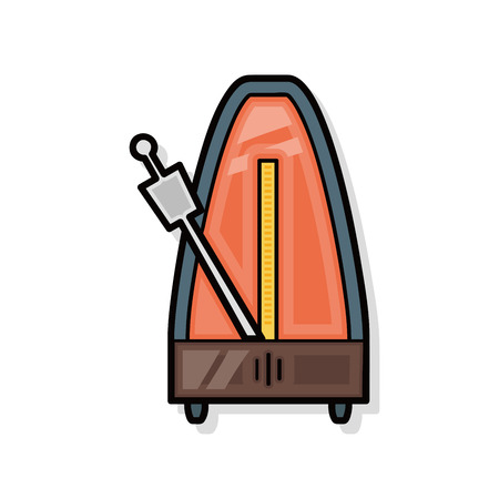 Metronome doodleのイラスト素材