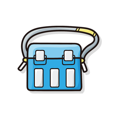 Fishing bucket doodleのイラスト素材