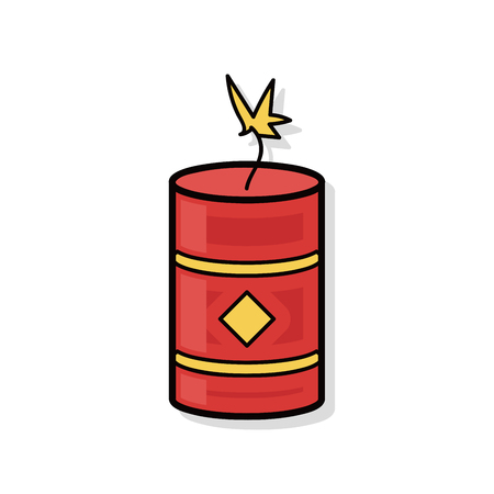 Chinese firecrackers doodleのイラスト素材