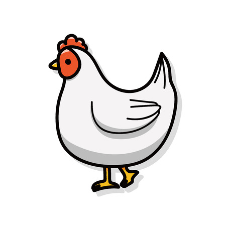 rooster doodleのイラスト素材