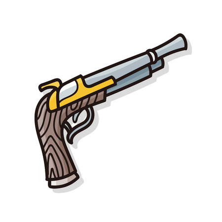 gun doodleのイラスト素材