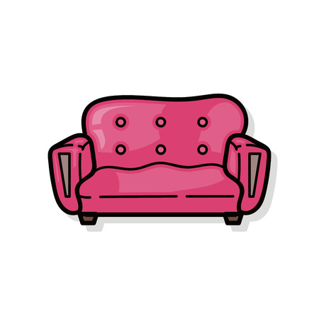 chair sofa doodleのイラスト素材