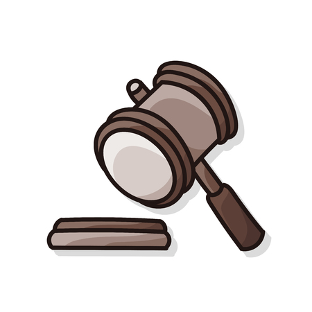 Gavel doodleのイラスト素材
