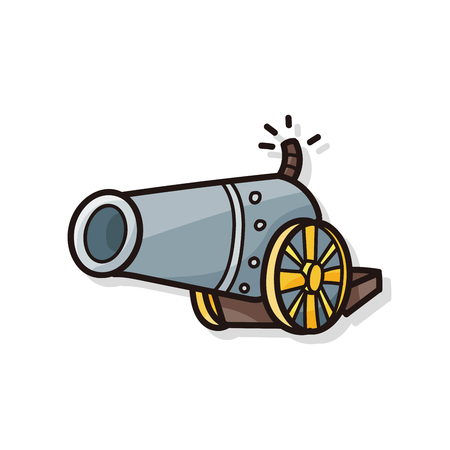 Cannon doodleのイラスト素材