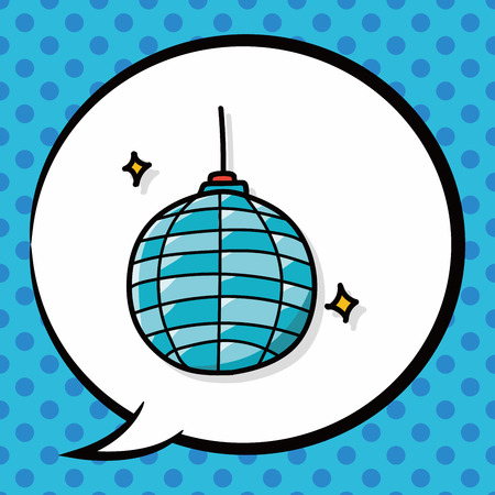 party ball doodle, speech bubbleのイラスト素材