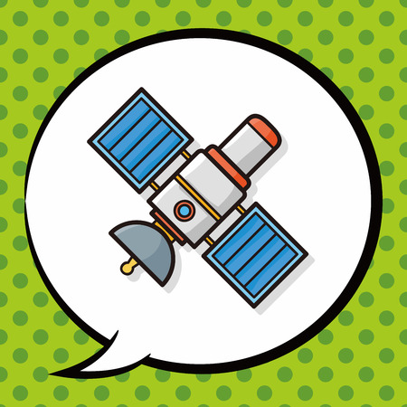 satellite doodle, speech bubbleのイラスト素材