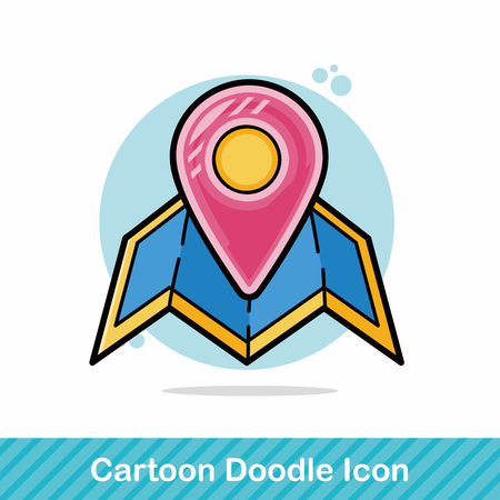 map doodleのイラスト素材