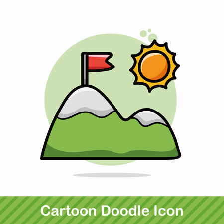 mountain doodleのイラスト素材