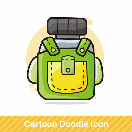 backpack doodleのイラスト素材