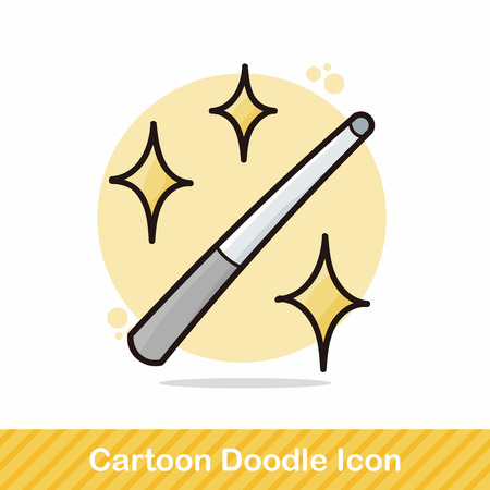 magic wand doodleのイラスト素材