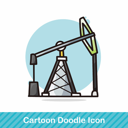 Lifting machine doodleのイラスト素材