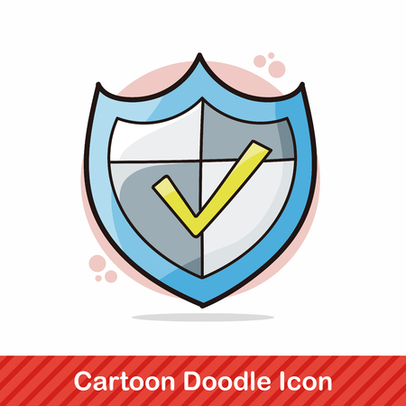 Protect badge doodleのイラスト素材