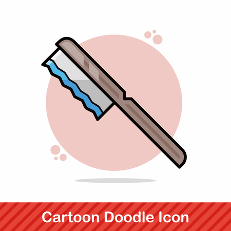 pet brush doodleのイラスト素材
