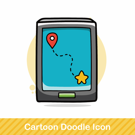 cellphone doodleのイラスト素材