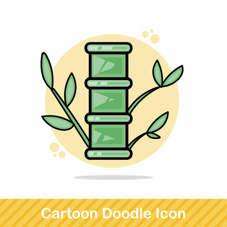 Chinese New Year decorative bamboo doodleのイラスト素材