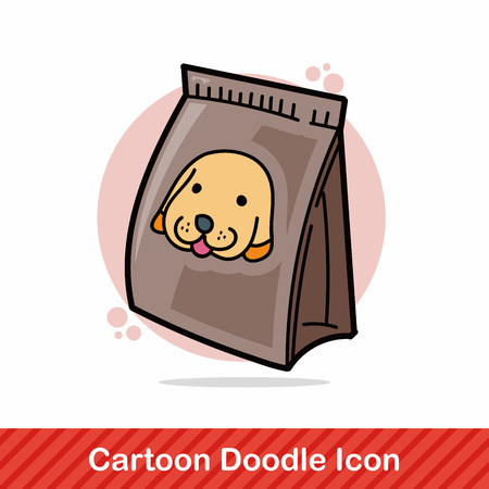 dog feed doodleのイラスト素材