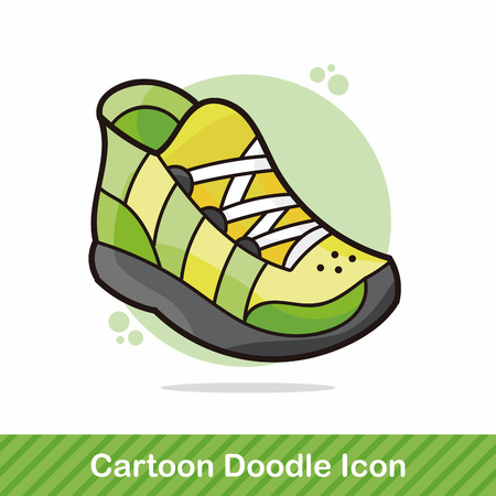 Running shoes doodleのイラスト素材