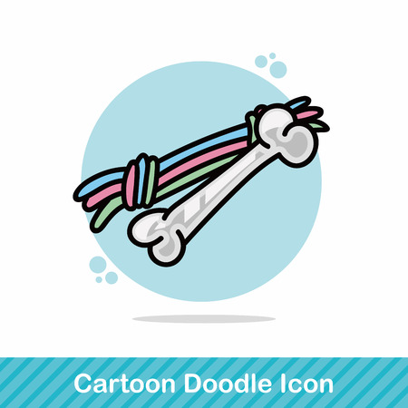 dog bone doodleのイラスト素材