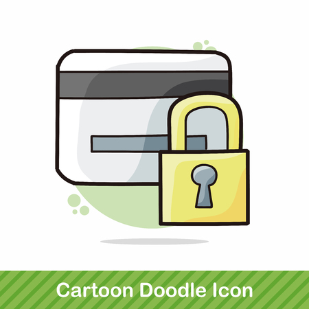 credit card doodleのイラスト素材