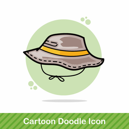 Fishing hat doodleのイラスト素材