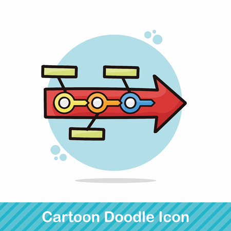 office chart doodleのイラスト素材