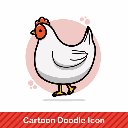 rooster doodleのイラスト素材