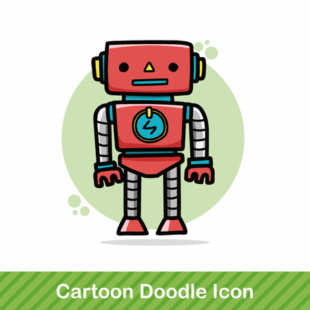 robot doodleのイラスト素材