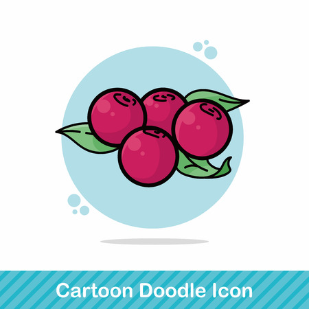 fruits Lychee doodleのイラスト素材