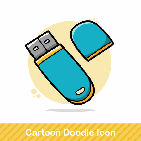 usb doodleのイラスト素材