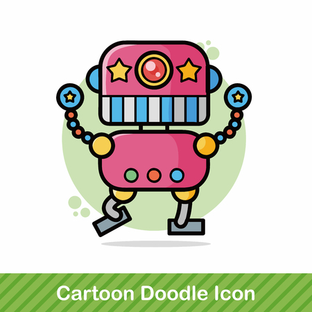 robot doodleのイラスト素材