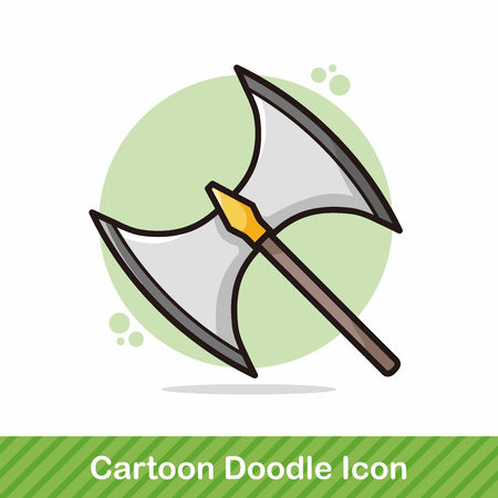 weapon axe doodleのイラスト素材