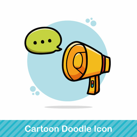 loudspeaker doodleのイラスト素材