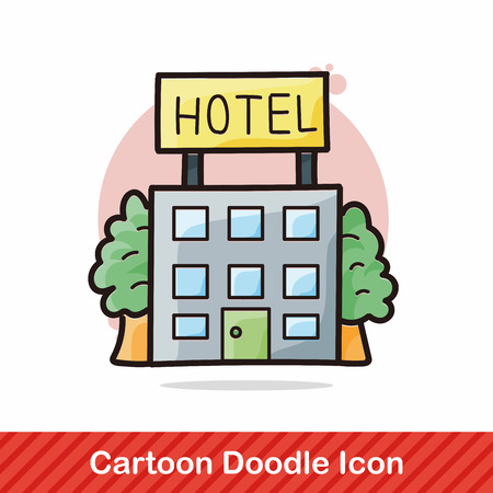 hotel doodleのイラスト素材