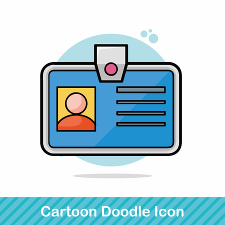 Identification card doodleのイラスト素材