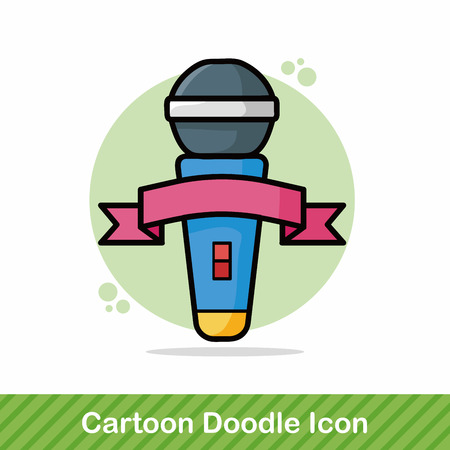 microphone doodleのイラスト素材