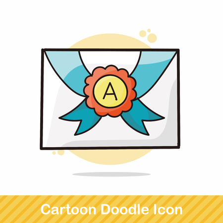 Certificate doodleのイラスト素材