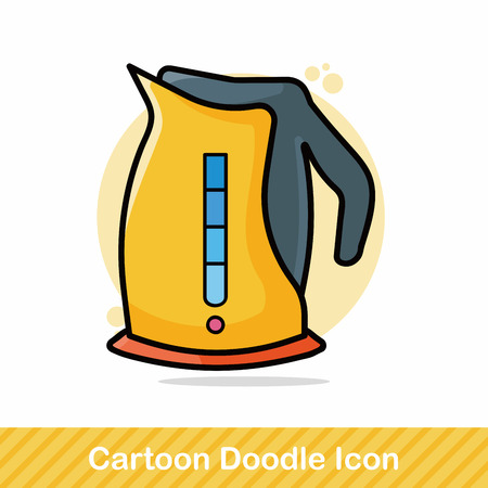 Hot water bottle doodleのイラスト素材
