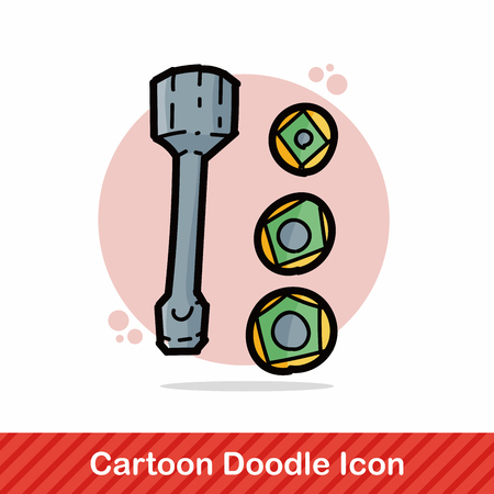 screw color doodleのイラスト素材