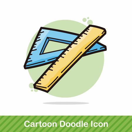 ruler color doodleのイラスト素材