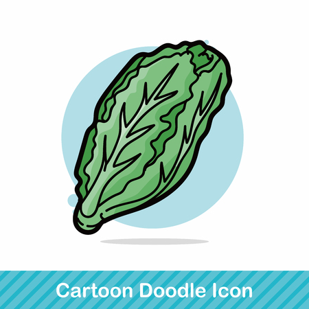 vegetable color doodleのイラスト素材