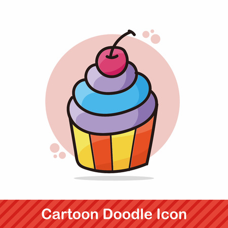 cake doodleのイラスト素材